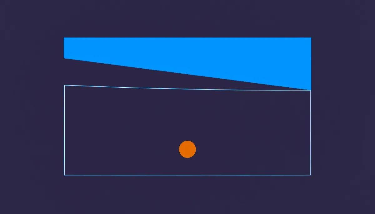 Editorial illustration: an answer panel split by a sponsored block wedged above an earned block