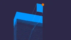 Editorial illustration: a stack of ranked bars dissolving while a single highlighted passage rises above it