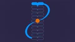 Editorial illustration: a citation marker at the top of a list with value flowing back down a curved path